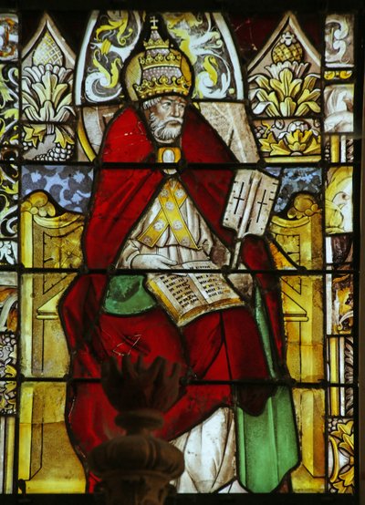 Window depicting Saint Peter as Pope by French School